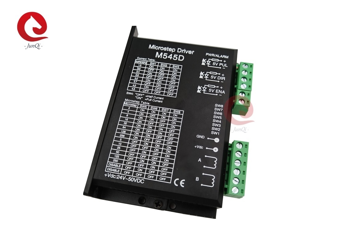 Junqi Nema23/34 controlador paso a paso DM545D 4.5A 24 ~ 50VDC para 2 fases controlador de motor paso a paso máquina de grabado CNC